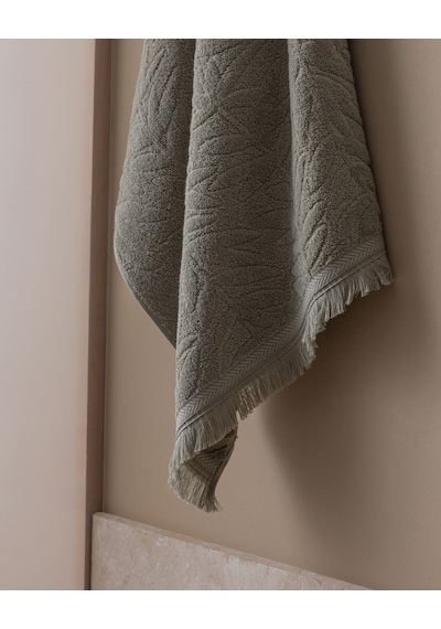 Madame Coco Aurole %100 Pamuk Banyo Havlusu - Haki - 70x140 Cm 8684427297728 Çok Renkli