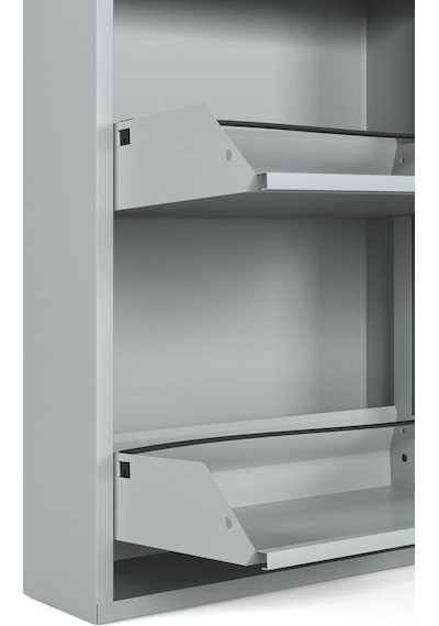 Ceha Tablalı 4'lü Metal Ayakkabılık - Gri K.AYK-2.4 /G/P 7035