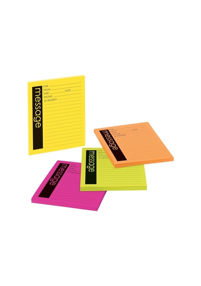 Ayrex Süper Yapışkan Notlar, Telefon Mesajı, 10,16 X 12,7 Cm, 4 Ped, 2x Yapıştırma Gücü, Energy Boost Koleksiyo