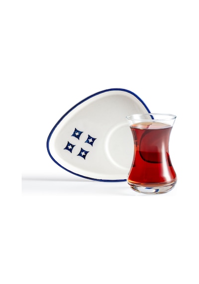 Madame Coco Vie Rouge Bourges 4'lü Çay Seti - Mavi/beyaz - 155 Ml 8684427290538 Çok Renkli