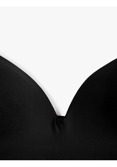 Koton Rahat Kalıp Balensiz Dolgusuz Sütyen Siyah 7wlk10091mk
