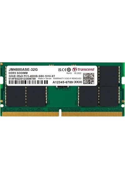 Transcend 32gb Ddr5 4800mhz Cl40 Notebook Ram Jm4800ase-32g