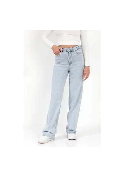 Giysa Kadın Straight Fit Jean Buz Mavi Likralı Yüksek Bel Pamuklu - 616-2269 Koyu Mavi Giysa Kadın Straight Fit Jean Buz Mavi Likralı Yüksek Bel Pamuklu - 616-2269 Koyu Mavi
