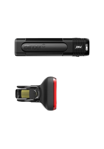 Knog Blinder Bisiklet Ön Arka Far Seti 700 Lumen Square 100 Usb Şarjlı Siyah