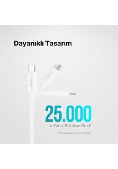 Usb-c - Usb-c 30cm 60w Pd/qc Hızlı Şarj/data Kablosu