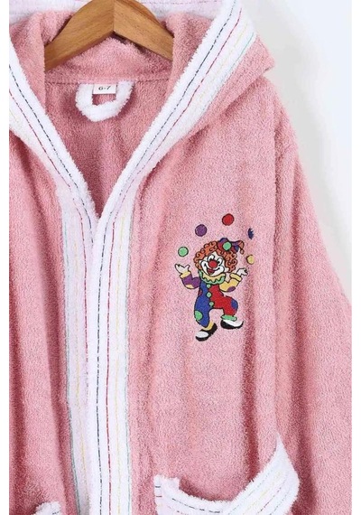 Duma 10-11 Yaş Çocuk Bornozu Pembe