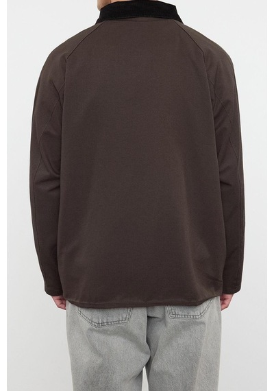 Ersefa Tasarım Düz Astarlı Yaka Standart Regular Ceket Unisex Regular Fi Kahverengi