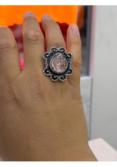 Pembe Turmalin Elmas Yüzük 363