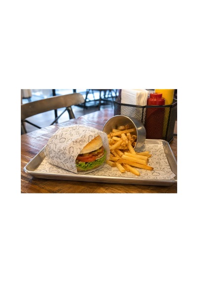 Yağ Geçirmez Sülfit Kağıt 40 Gr 50x35 Cm 100 Adet Hamburger Tost Sandviç Paketleme Kağıdı