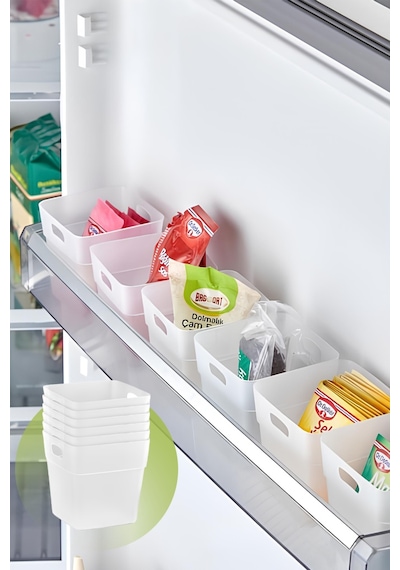 Mithra Life 6 Adet Buzdolabı Kapak İçi Düzenleyici Ve Banyo Organizer Mıt1103 Şeffaf