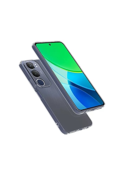 Noktaks - Vivo Uyumlu Vivo Y19s - Kılıf Şeffaf Soft Slim Fitt Süper Silikon Kapak T37245 Şeffaf