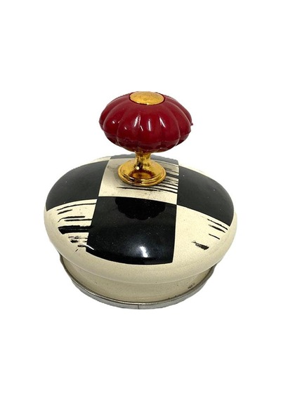 Acar Qualita King Xap-5758 Mini Emaye Dama Çaydanlık Takımı Siyah - Beyaz