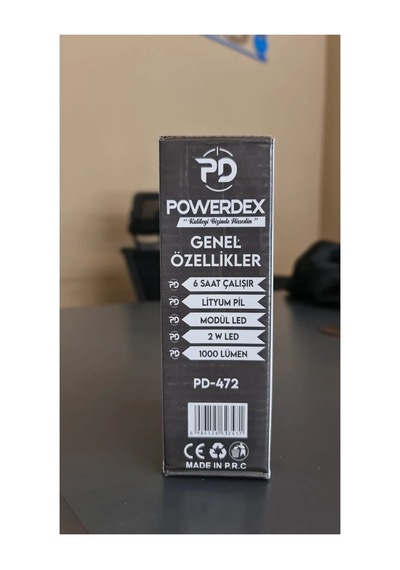 Powerdex Pd-472 Professional Solar Kamp Ve Enerji Masa Lambası Siyah