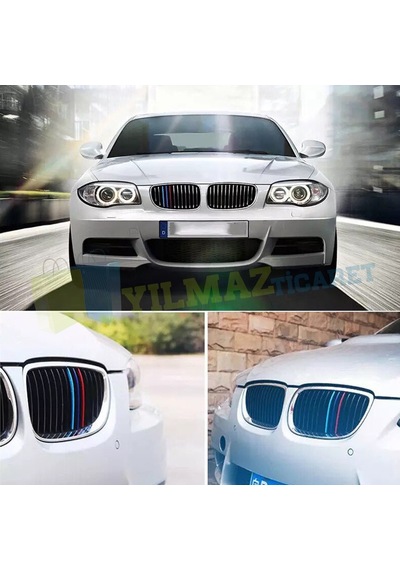Bmw M Çizgi Şerit Panjur Ön Izgara Oto Sticker Yapıştırma Etiket 0,70 X 30 Cm