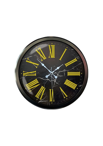 Siyah Mermer Desenli 52 Cm Metal Duvar Saati Diğer