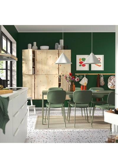 Ikea Yeşil Modern Yemek Masası - Açılır Yemek Masası