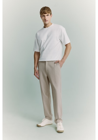 Defacto Kırışmaz Oversize Bisiklet Yaka Basic Kısa Kollu Tişört B6494ax26auwt34 Beyaz-wt34
