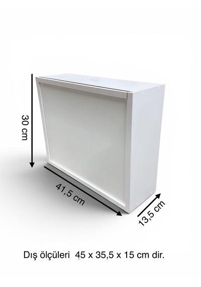 Saklama Kutusu Tesisat Elektirik Su Doğalgaz Pano Mdf 41.5x30x13,5 Beyaz
