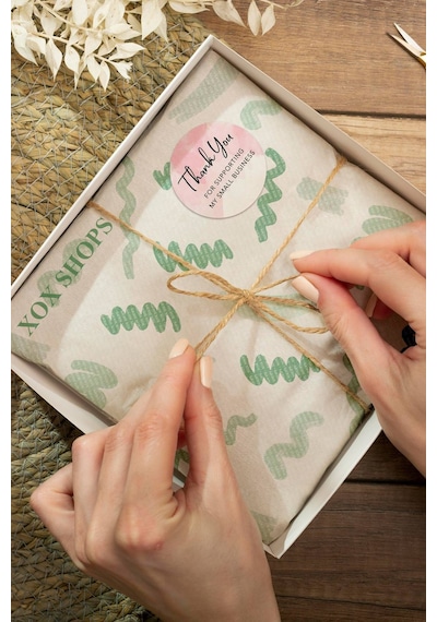 Pembe Thank You Hediye Kargo Paketleme Sticker 3x3cm St2122 Çok Renkli