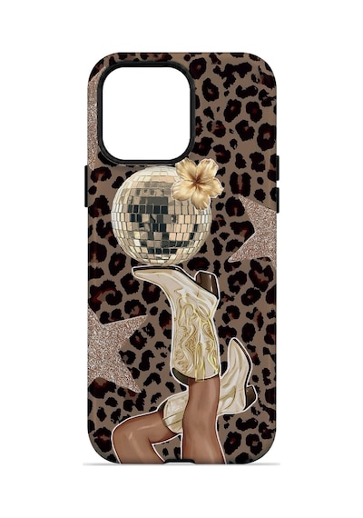 Velvoria Valestra Disco Leopar Apple iPhone Uyumlu 14 Pro Darbe Korumalı Kılıf Valestra Select - Disco Leopar