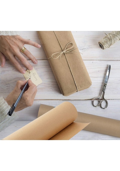 Kraft Rulo Ambalaj Kağıdı, Çeyiz, Koli, Hediye Paketleme, Çiçek Buket, Dıy Kağıdı, 80g, 120cm X 10m