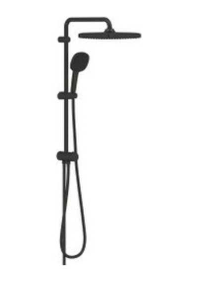 Grohe Tempesta System 250 Cube Duvar Bağlantılı, Divertörlü Duş Sistemi - 269772431 Siyah