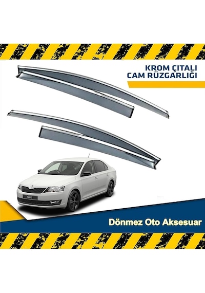 Skoda Rapid Mügen Cam Rüzgarlığı Kromlu Sedan 2012-2020 Arası 4Lü N11.17233