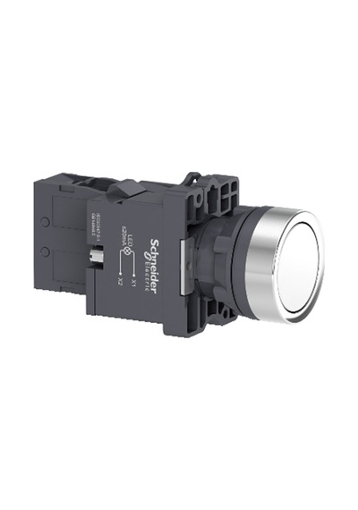 Schneider Electric XA2EW31M1 Beyaz ışıklı yaylı buton- Ø22 - - 22