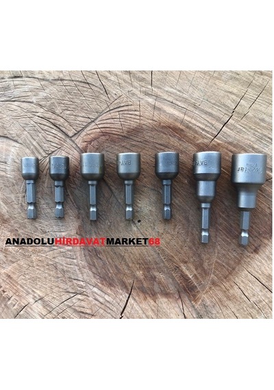 Baytec Manyetik Lokma Seti Bits Uç Somun Sıkma Uç Seti 7 Pcs