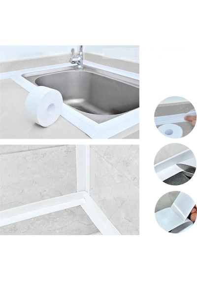 2'Li Su Sızdırmaz Banyo Mutfak Lavabo Küvet Izolasyon Şerit Bant