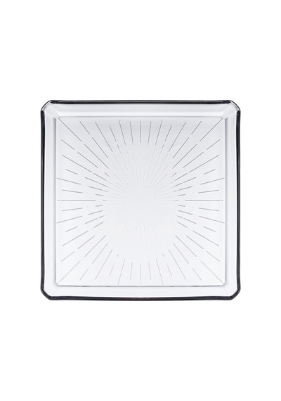 Paşabahçe Madlen Servis Tabağı 68683 Madlen Crystal Glass 24x24 Şeffaf