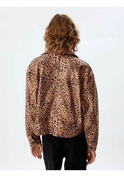 Koton Leopar Ceket Fermuarlı Klasik Yaka Cep Detaylı Leopar Desenli 5wal20168ıw Kahverengi Koton Leopar Ceket Fermuarlı Klasik Yaka Cep Detaylı Leopar Desenli 5wal20168ıw Kahverengi
