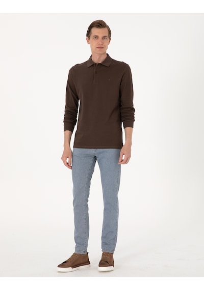 Pierre Cardin Erkek Koyu Kahverengi Sweatshirt 50314048-vr084 Koyu Kahverengi