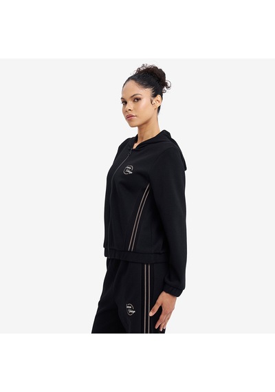 Lescon Siyah Kadın Fermuarlı Kapüşonlu Sweatshirt 26n-2120