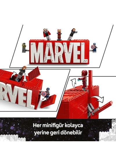 LEGO® Marvel: MARVEL Logosu ve Minifigürleri 76313 - Süper Kahraman Sevenler için Koleksiyonluk, Yaratıcı Oyuncak Yapım Seti (931 Parça) LEGO® Marvel: MARVEL Logosu ve Minifigürleri 76313 - Süper Kahraman Sevenler için Koleksiyonluk, Yaratıcı Oyuncak Yapım Seti (931 Parça)