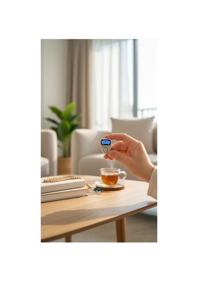 Yeni Nesil Mini Yüzük Model Led Li Zikirmatik Dijital Zikir Sayacı Beyaz-gri Çok Renkli