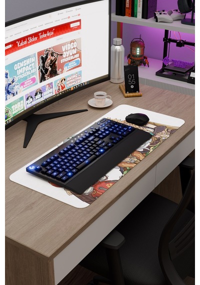 Razor Genshin Impact Anime Oyuncu V5 - 70x30 Xl Gaming Mouse Pad Fare Altlığı