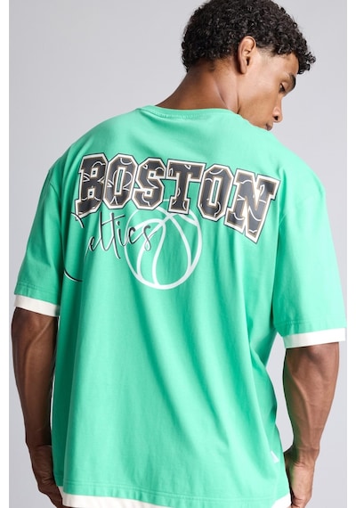 Defacto Nba Boston Celtics Sırt Baskılı Şerit Detaylı Oversize Bisiklet Yaka Kısa Kollu Tişört H8267ax26augn322 Yeşil-gn322