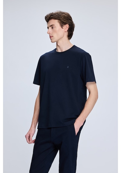 Hatemoğlu Lacivert Regular Fit Bisiklet Yaka Pamuklu Triko Tişört 35102024c014 005 659126 Çok Renkli