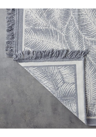 Leaves Dokuma Kilim Gri Standart