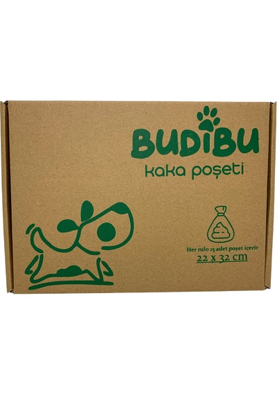 Budibu Kedi Köpek Kaka Poşeti Evcil Hayvan Dışkı Torbası Yeşil 15 Rulo