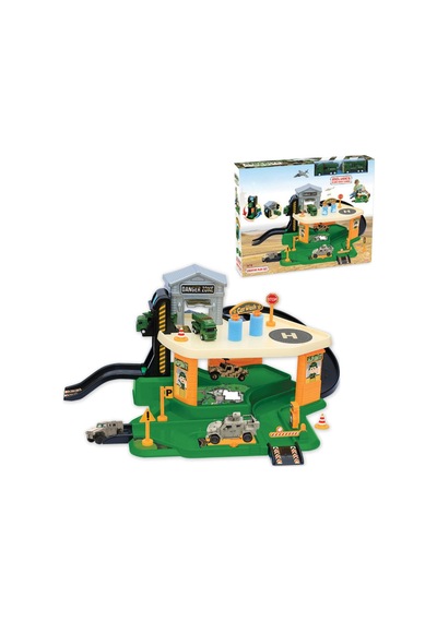 Askeriye Otopark Seti - 2 Metal Araçlı, Asansörlü Askeri Üs Garaj Seti 3+ Yaş 03340