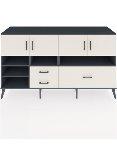 Hyperion Konsol 8 Raflı 3 Çekmeceli 4 Kapaklı 176x44x99 Antrasit- Antrasit-aytaşı Hyperion Konsol 8 Raflı 3 Çekmeceli 4 Kapaklı 176x44x99 Antrasit- Antrasit-aytaşı