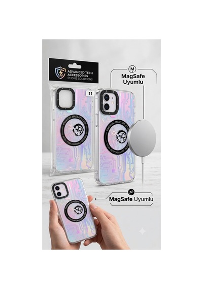 İphone 11 Uyumlu Magsafe Destekli Holografik Devre Bksft60-216995