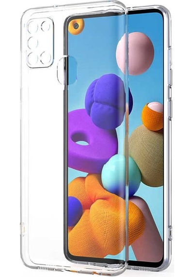 Adige Samsung Galaxy Uyumlu A21s Kılıf Kamera Korumalı Süper Silikon