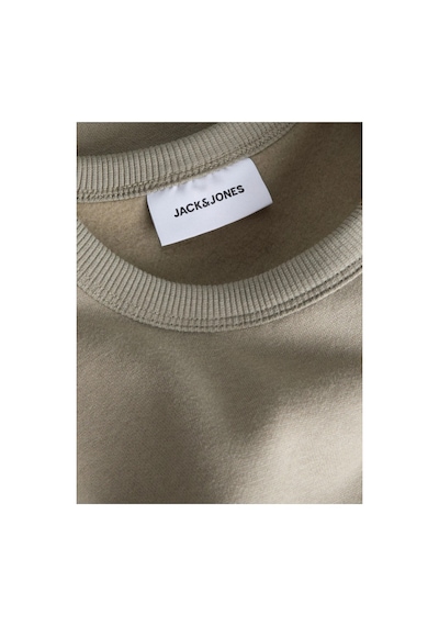 Jack & Jones Jack&jones 12298440 Jjcleveland Sweat Crewneck Vetıver Erkek Sweatshirt Yeşil