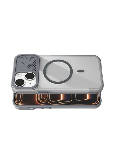 Apple iPhone Uyumlu 15 Zinko Magsafe Kapak - Titan Gri