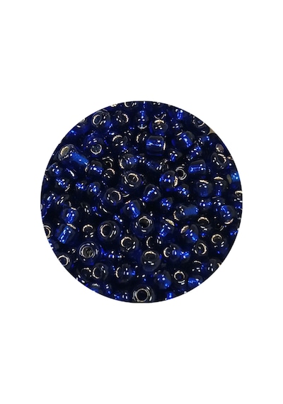 Dökme Cam Kum Boncuk 8/0 3 Mm - 60 Gram - Şeffaf Lacivert - Bnc207