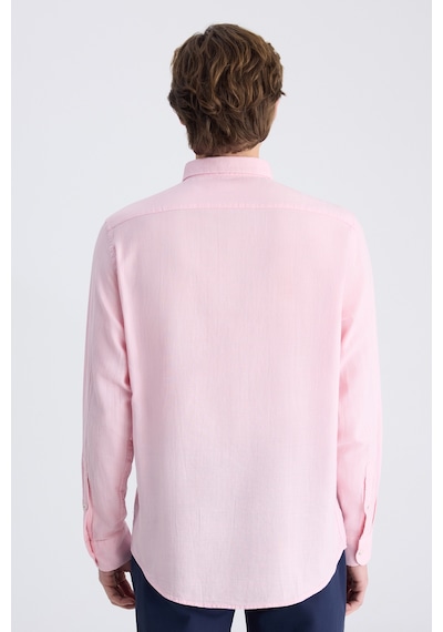 D'S Damat Ds Damat Comfort Pembe Armürlü %100 Pamuklu Gömlek 4hc02k8122652 P01