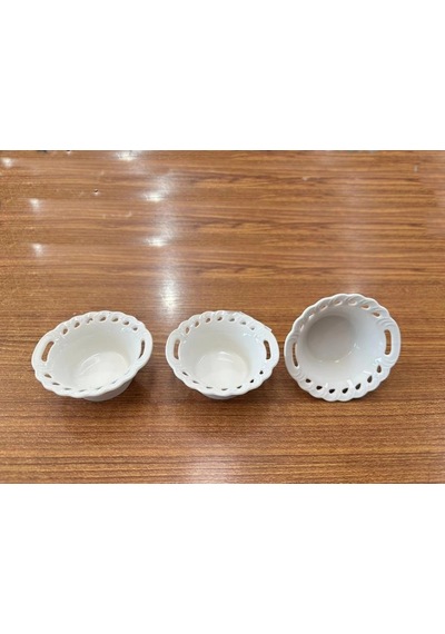 Cooker Yuvarlak Model Porselen Byeaz Reçellik 6 Parça Beyaz